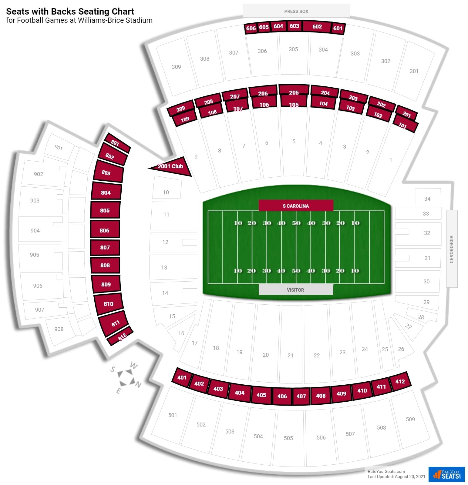 Williams Brice Stadium Seating Guide RateYourSeats