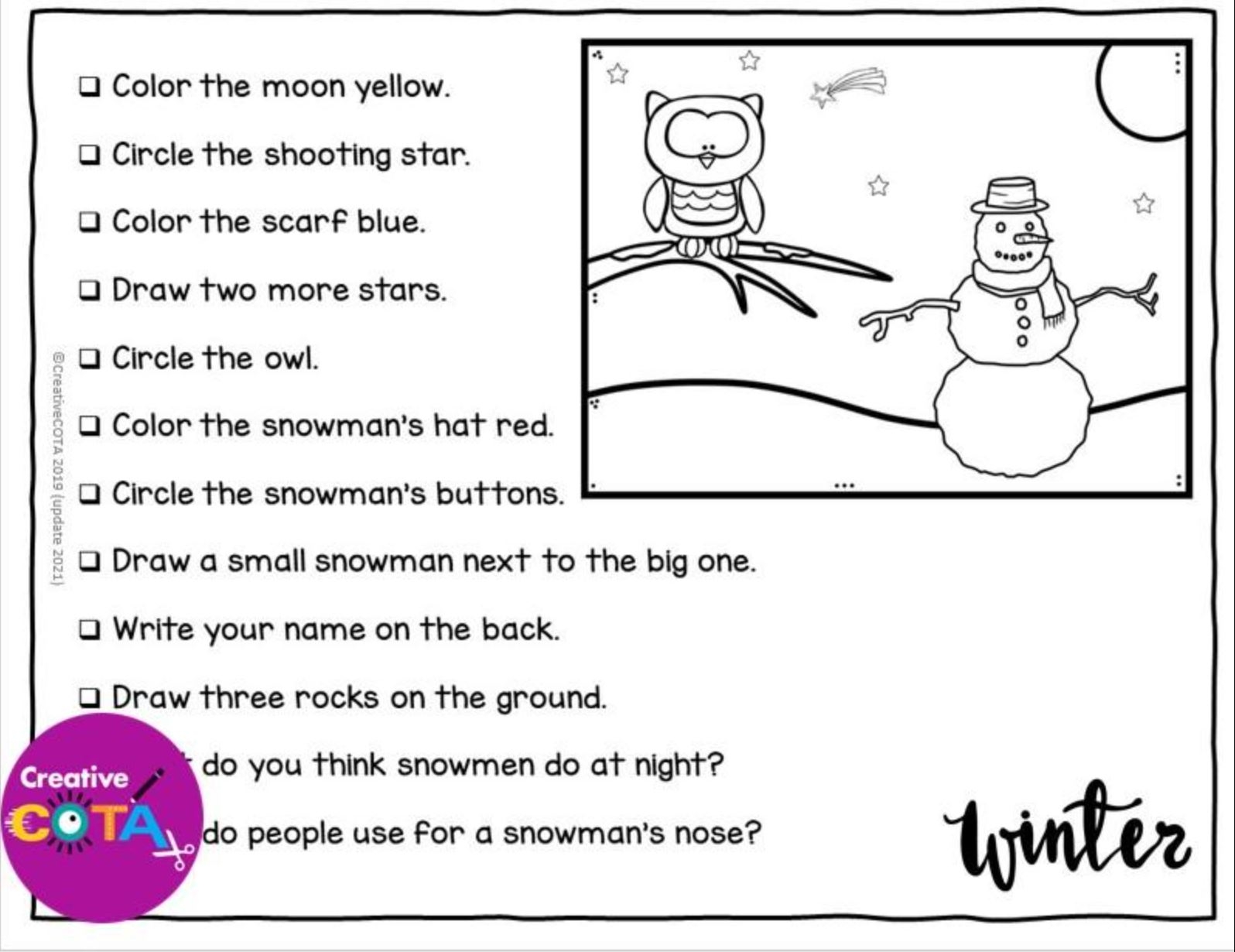 Free Printable Following Directions Worksheets Free Printable Following Directions Worksheets