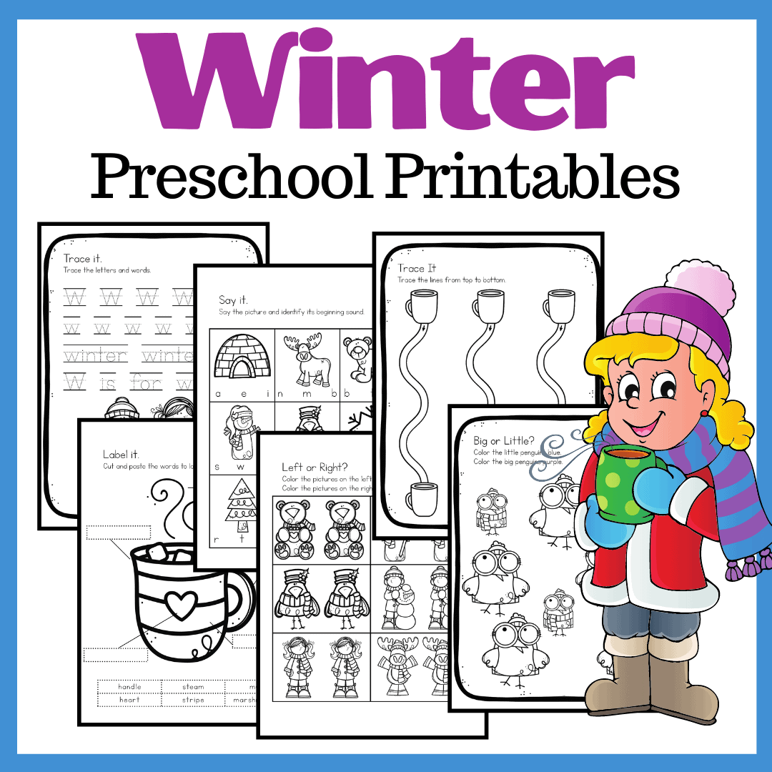 Winter Preschool Printables Homeschool Preschool Shop