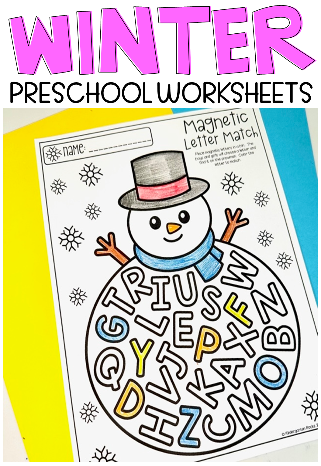 Printable Winter Worksheets For Kindergarten