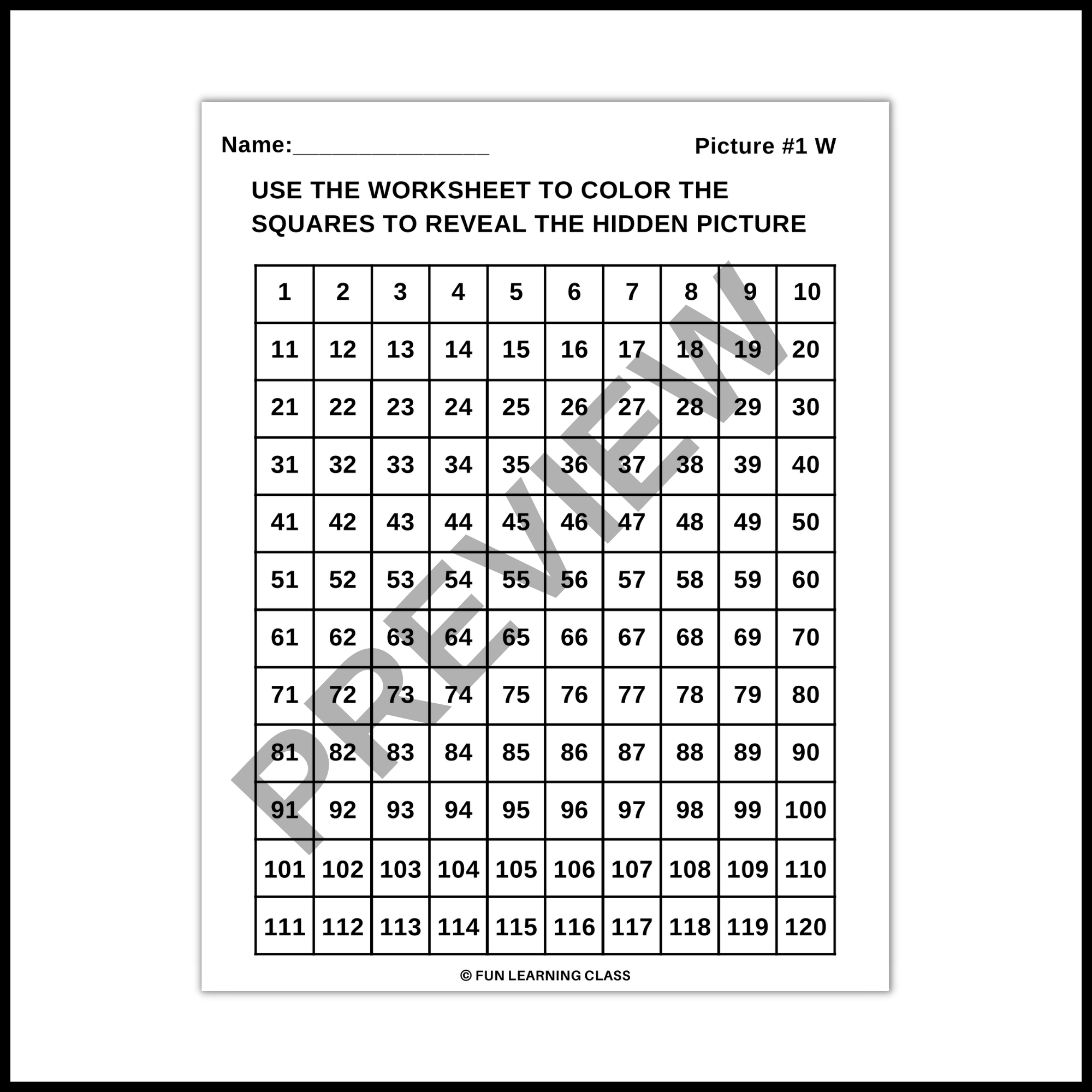 Winter Tree Tens Ones Place Value 120 Chart Mystery Picture Made By Teachers