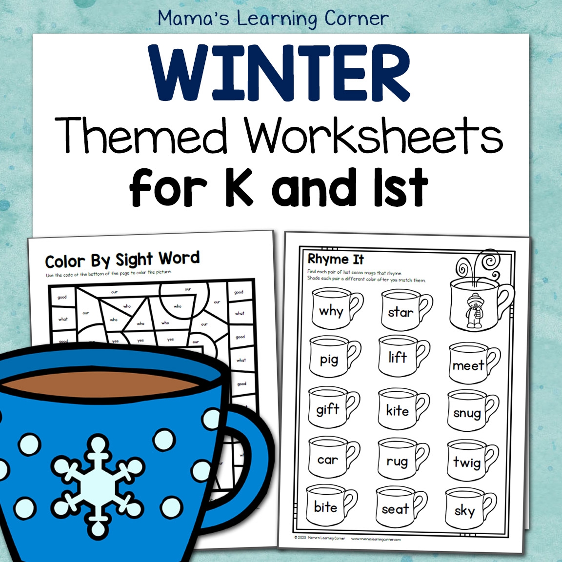 Winter Worksheets For Kindergarten And First Grade Mamas Learning Corner