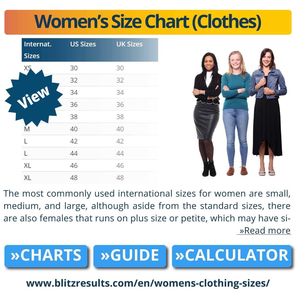 Women s Sizing Chart Measure Convert Fitting Guide
