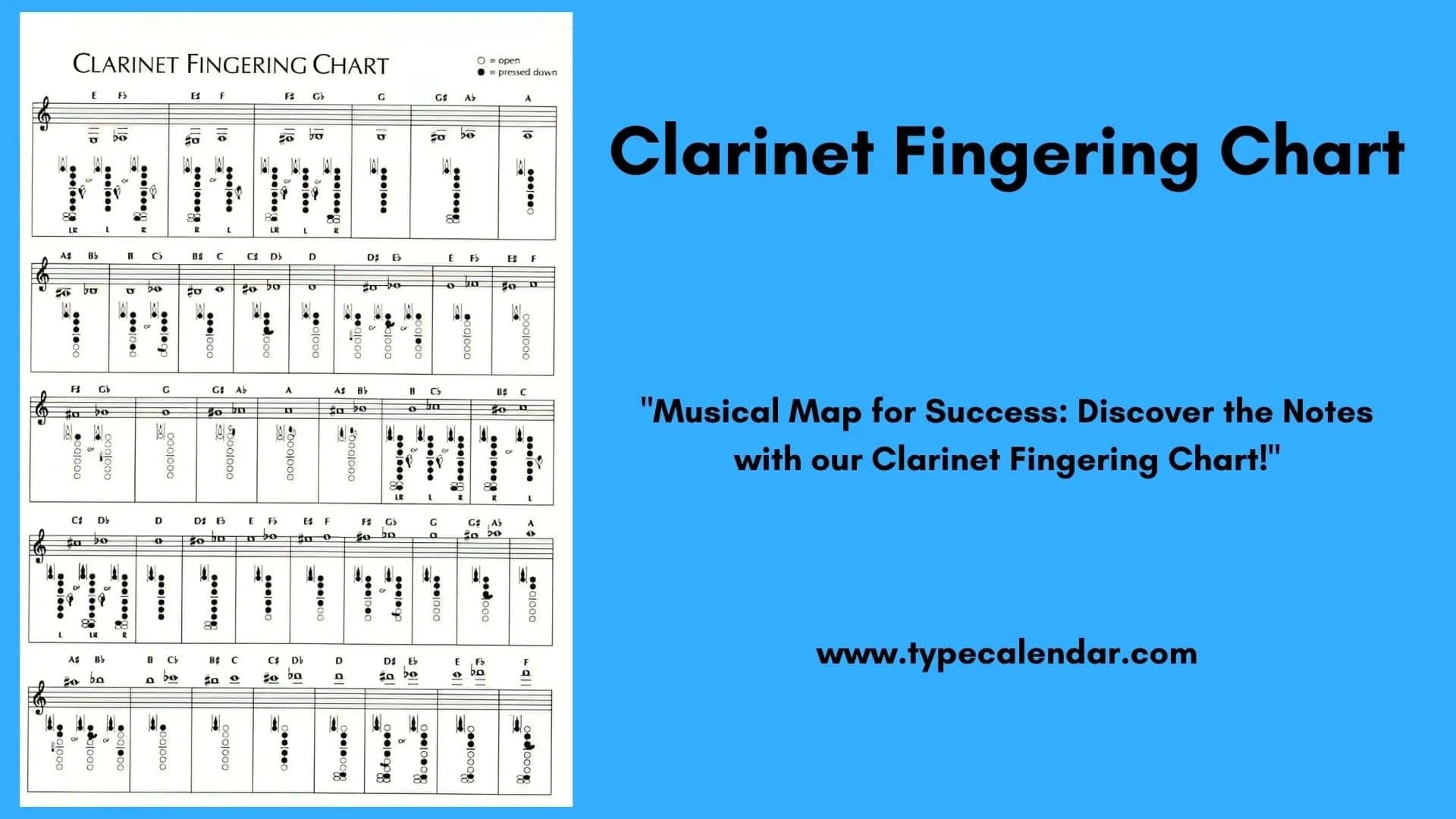 Bass Clarinet Finger Chart Printable