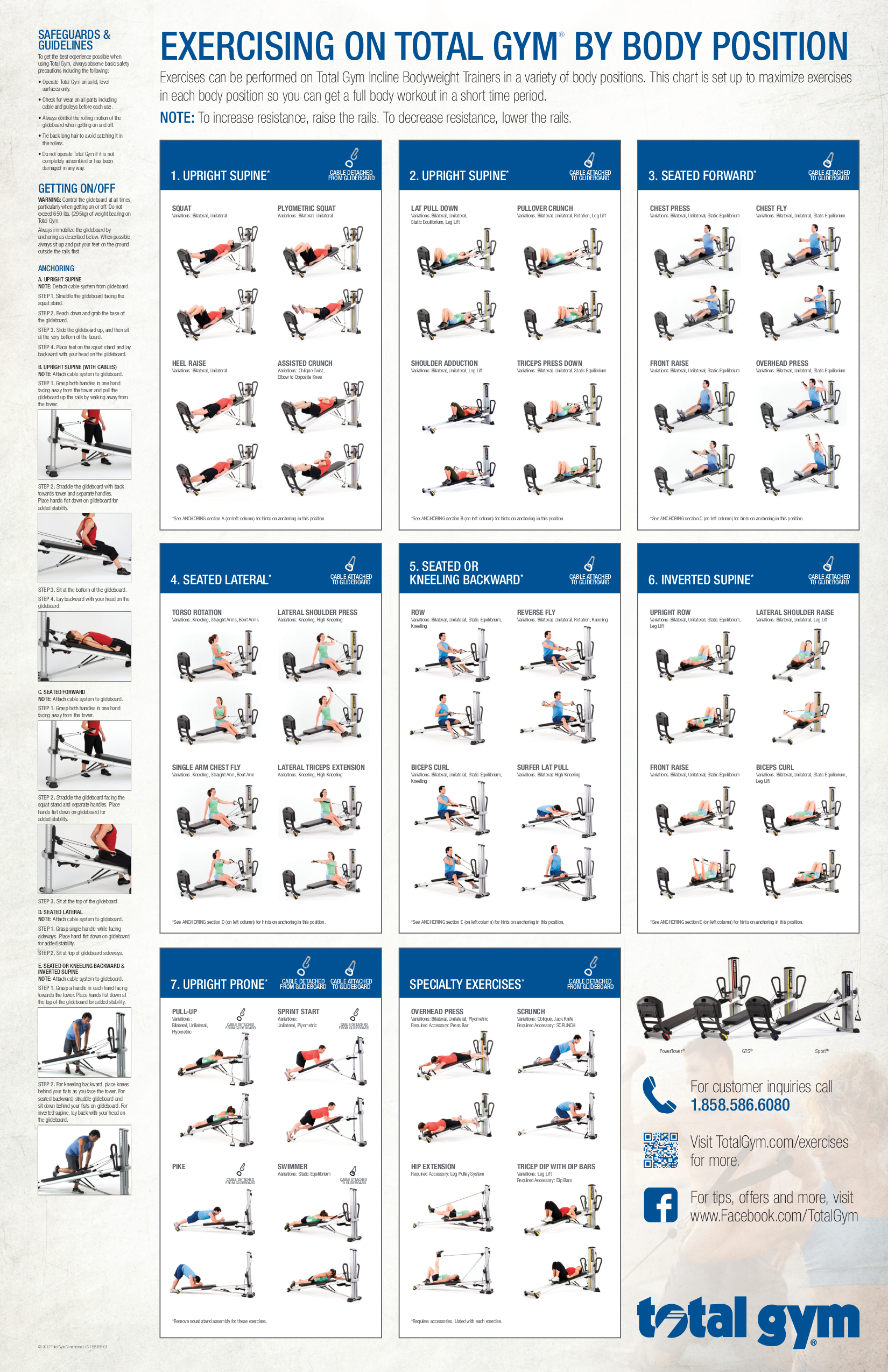 Workout Plan Total Gym X Total Gym Workout Plan Weider 2980 X Exercise Chart Printable