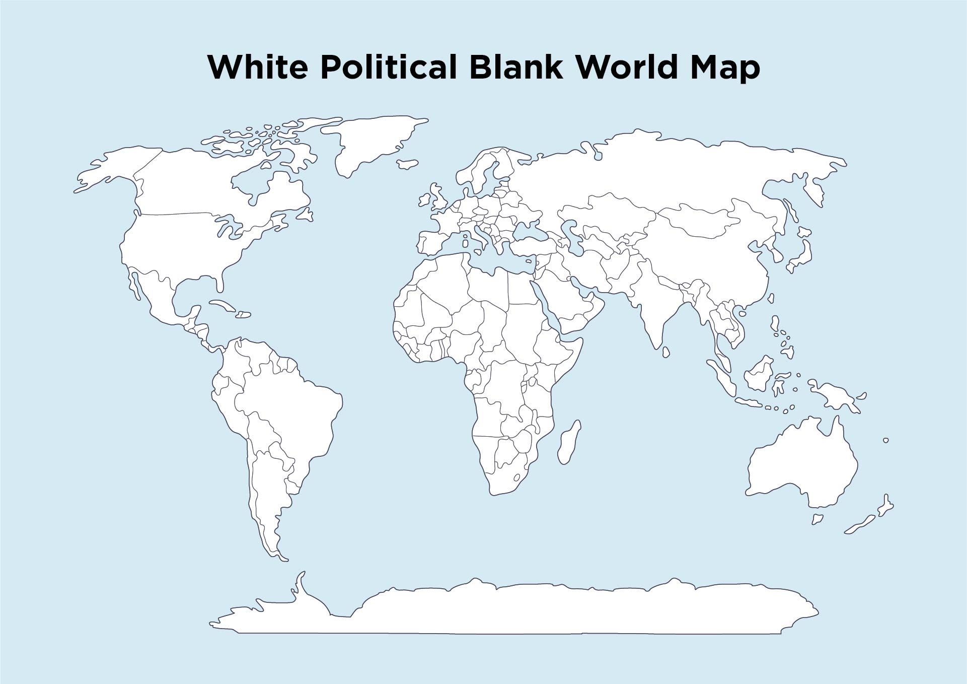 Blank Printable World Political Map