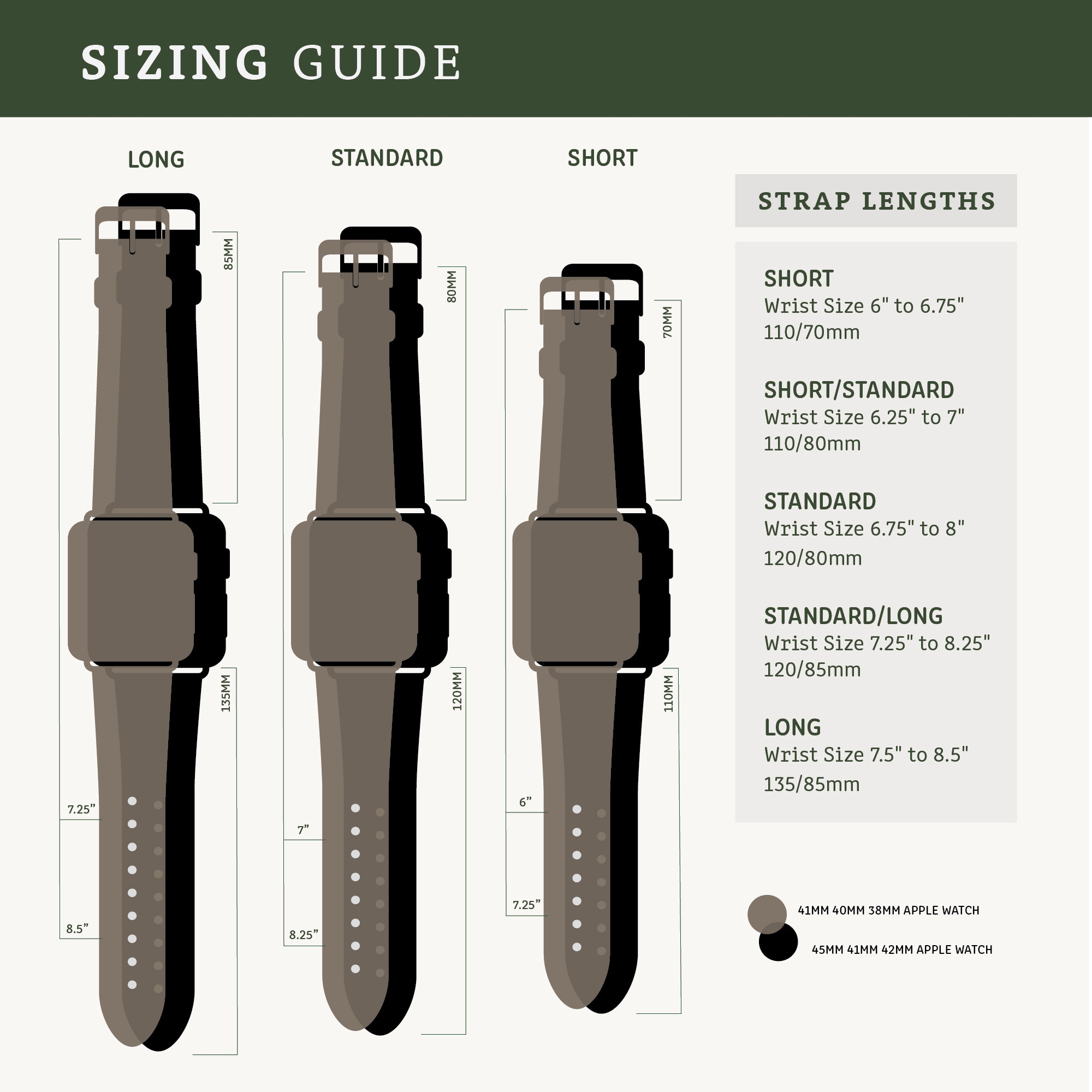 Printable Watch Band Size Chart Pdf
