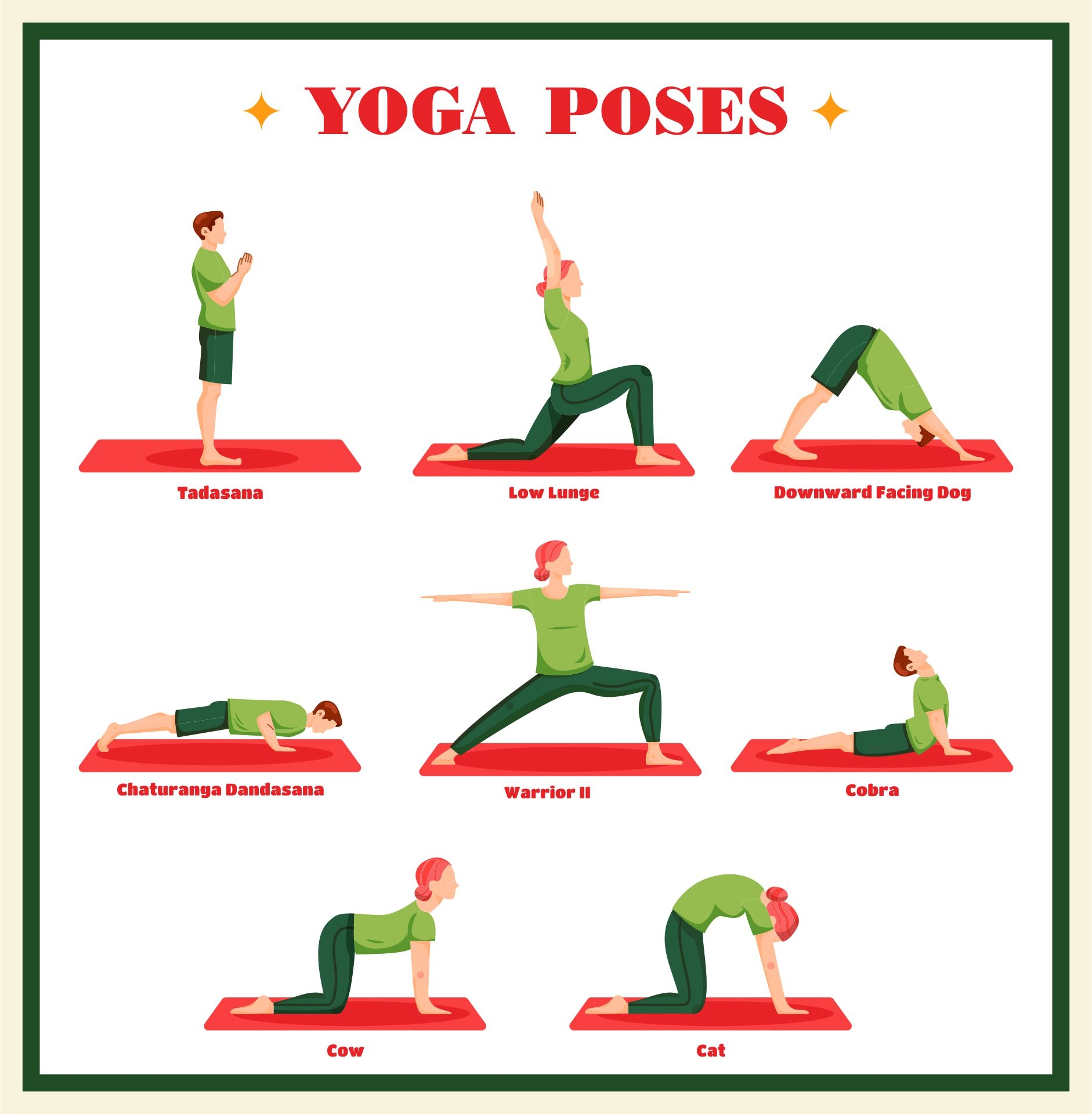 Printable Yoga Poses Chart For Kids