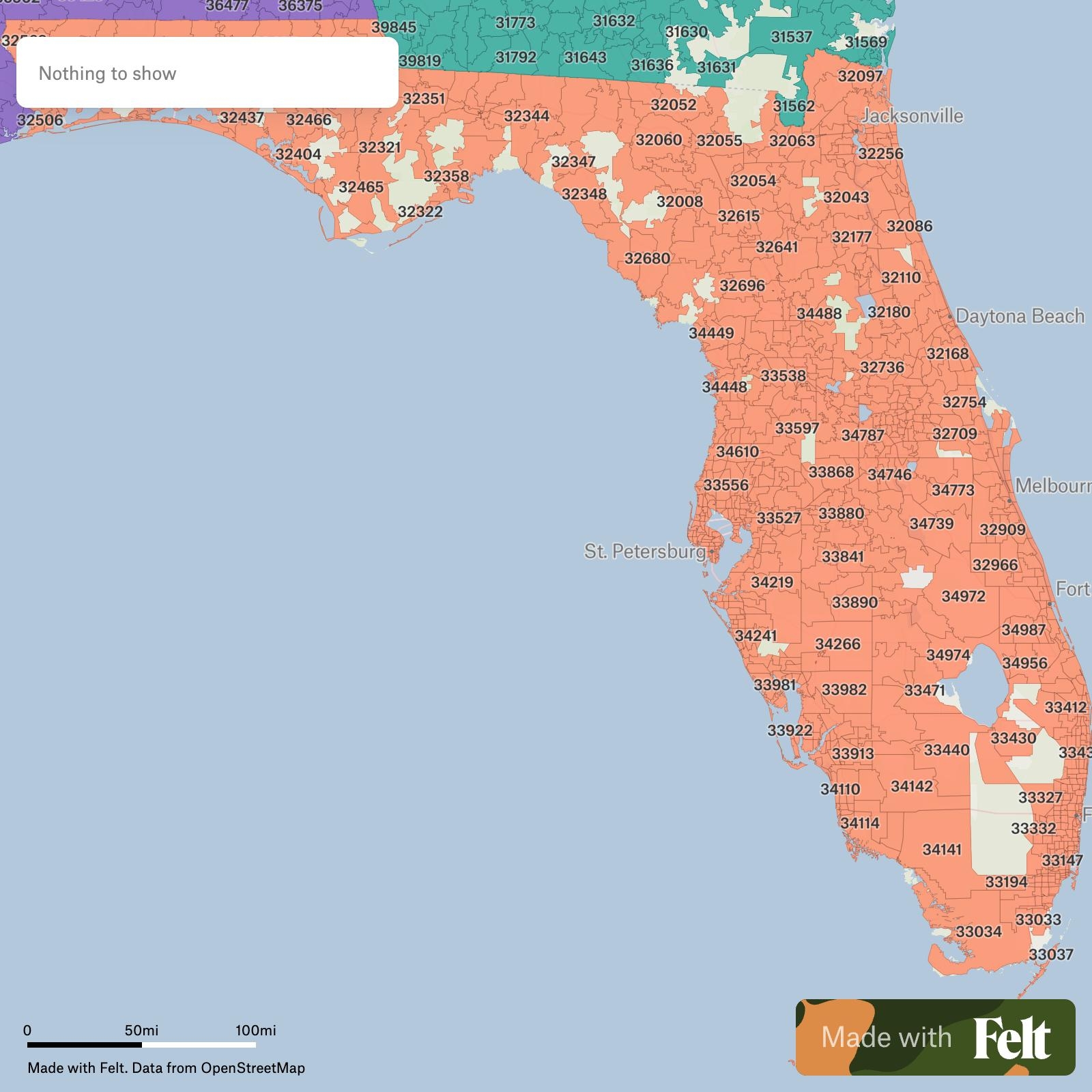 Printable Florida Zip Code Map