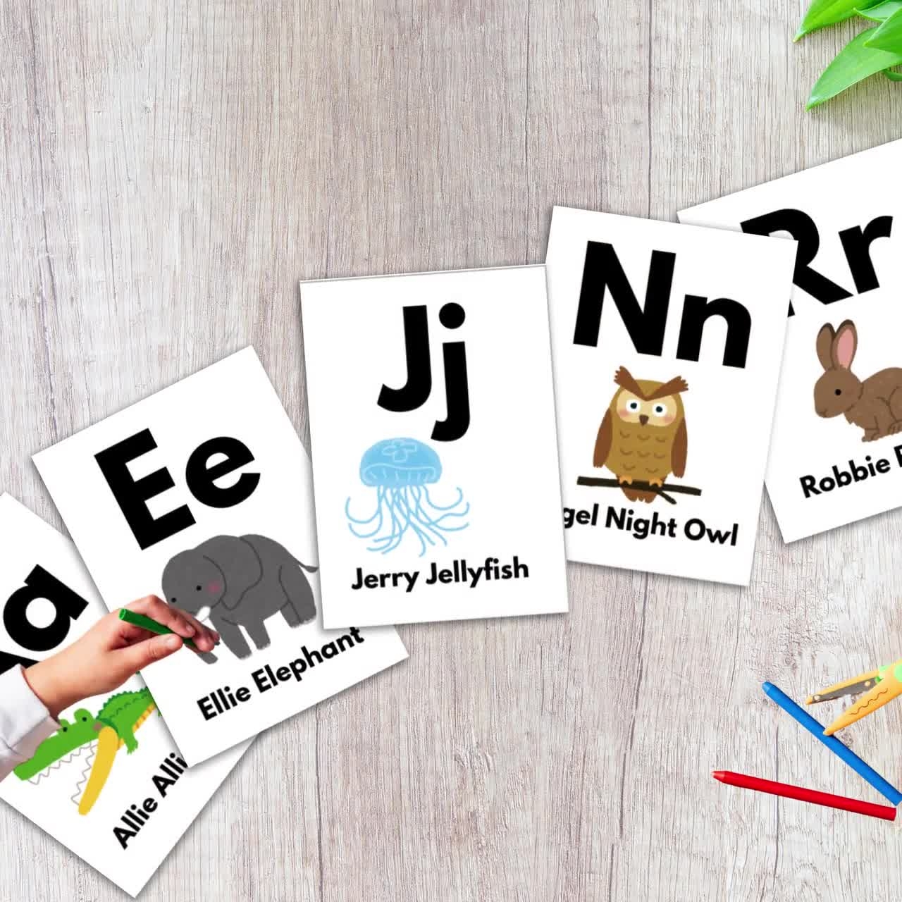 Zoo Phonics Homeschool Printable Alphabet Art Printable Coloring Nursery Alphabet Kids Wall Art Montessori Materials Preschool PDF Etsy